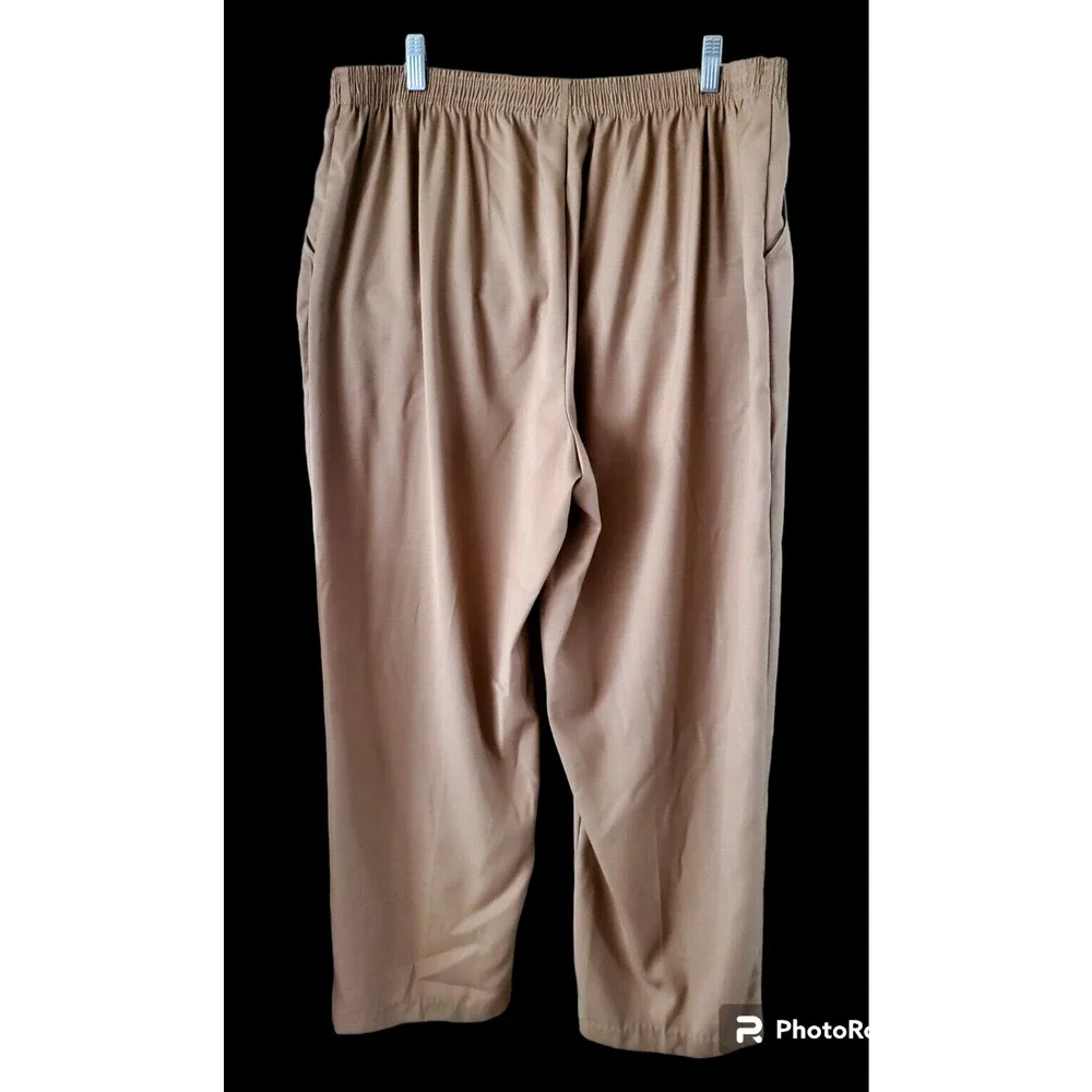Koret Tan Lightweight Washable Wool Blend Pull-On Pants Sz 18